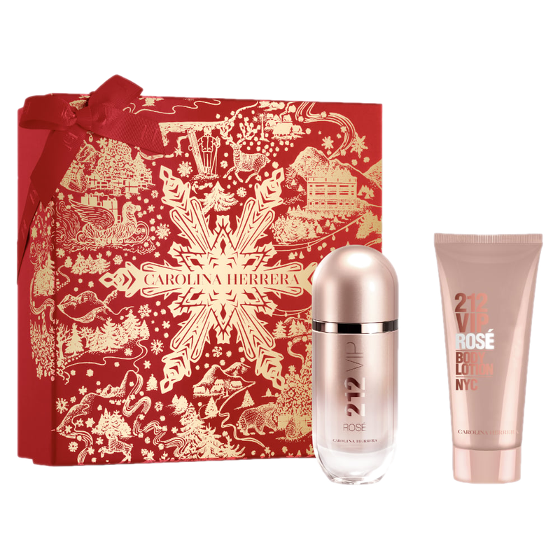 Cofre Carolina Herrera Perfume 212 Vip Rose Femme Edp 80 Ml + Loción Corporal 100 Ml
