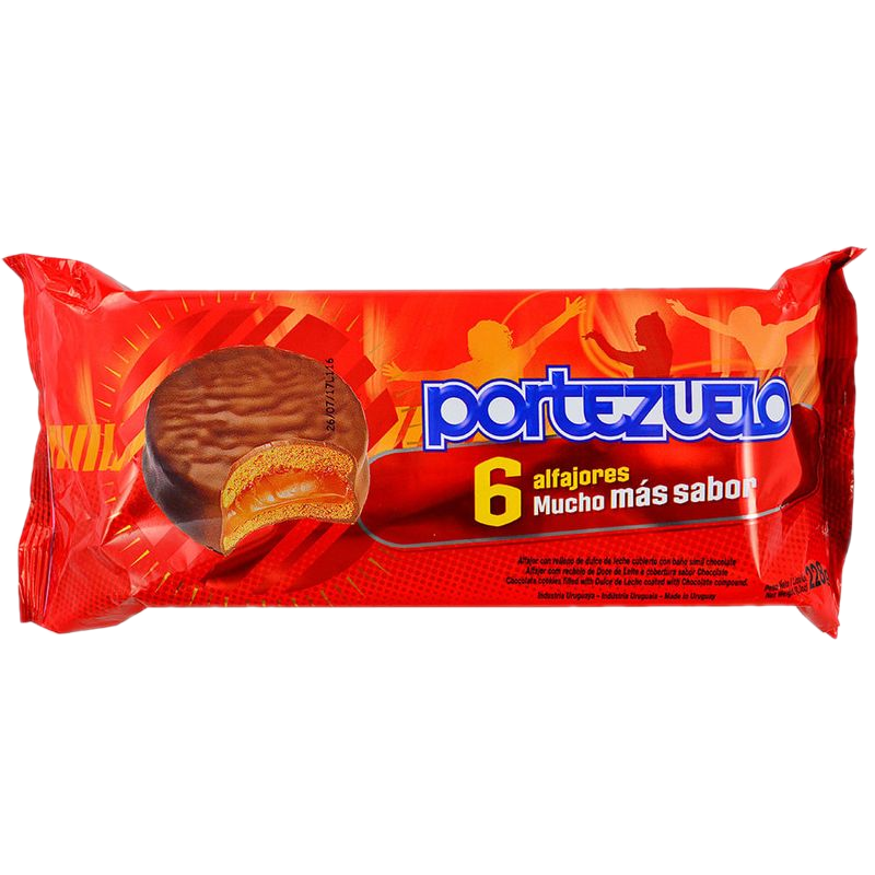 Alfajor Portezuelo Chocolate 6 Unidades