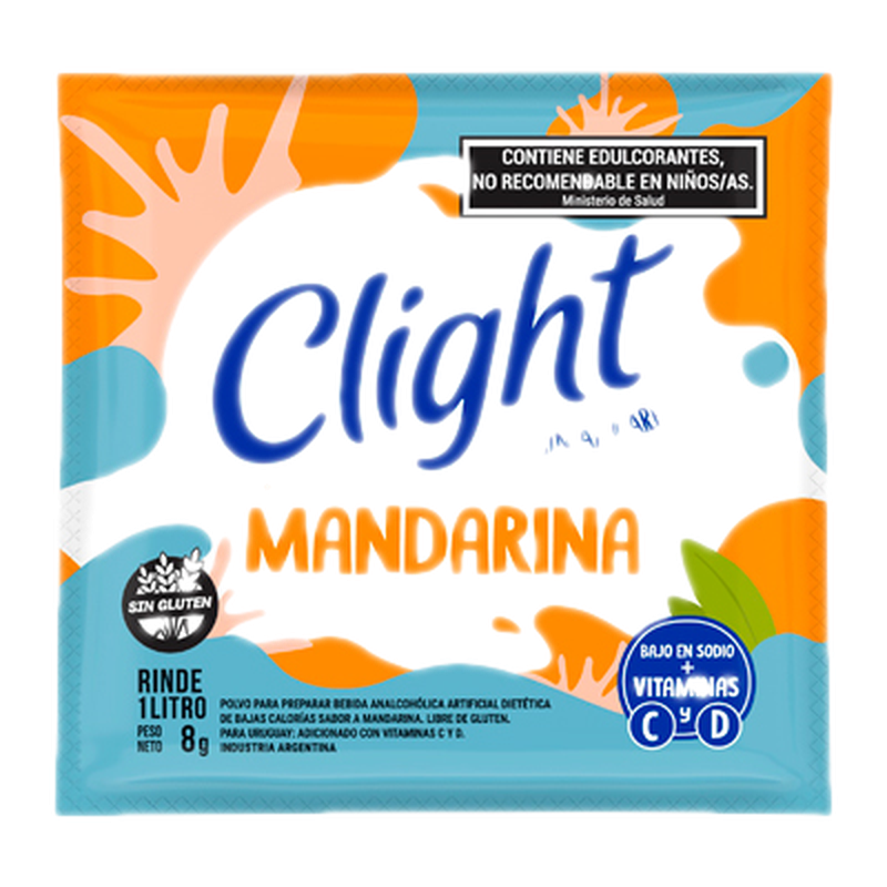 Refresco Mandarina Con Vitamina C Y D Clight 8 G