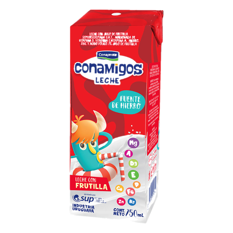 Leche Conamigos Con Frutilla Conaprole 250 Ml