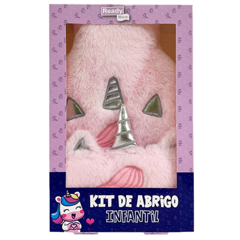 Kit De Abrigo Readywarm Unicornio Bolsa De Agua Caliente Con Funda 1 L + Antifaz