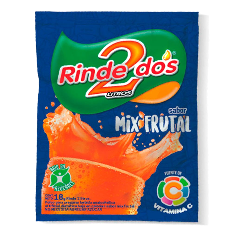 Jugo Rinde 2 En Polvo Mix Frutal