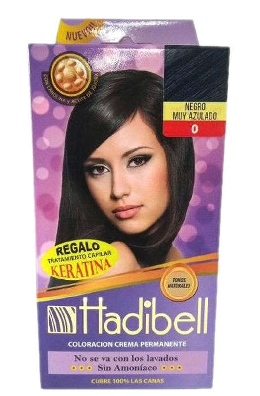 Hadibell Tinta Sin Amoniaco Negro Muy Azulado Nº 0
