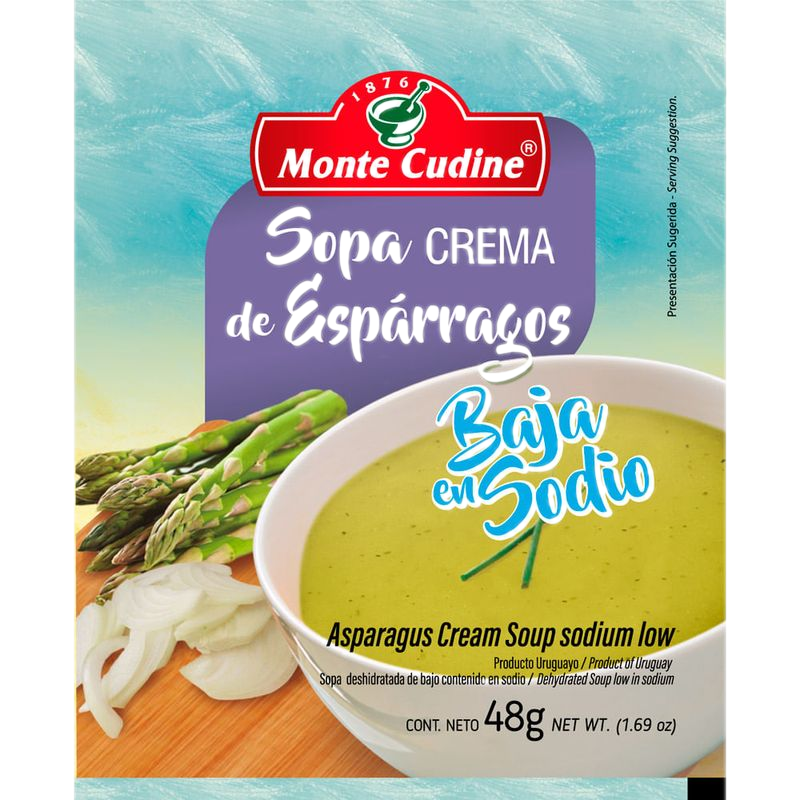Sopa Crema De Espárragos Monte Cudine Baja En Sodio
