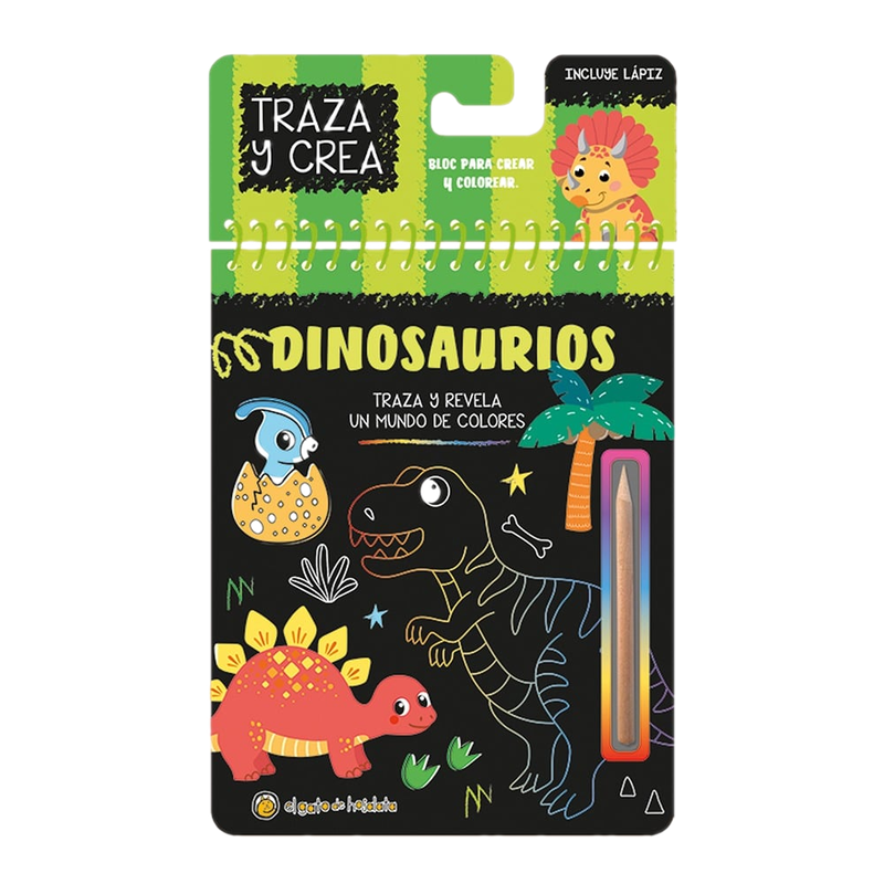 Libro Traza Y Crea - Dinosaurios