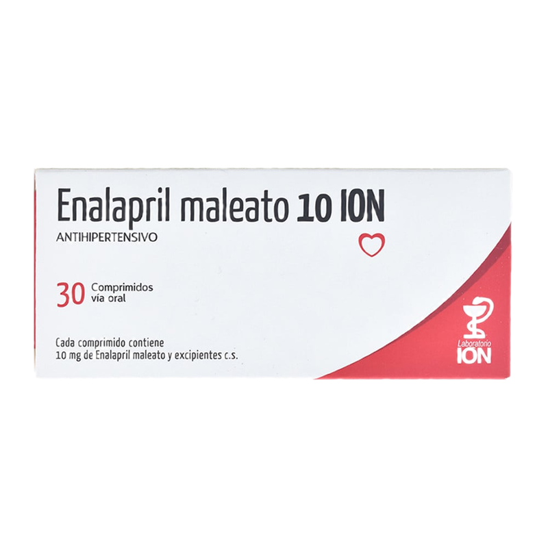 Enalapril Maleato Ion 10 Mg 30 Comprimidos
