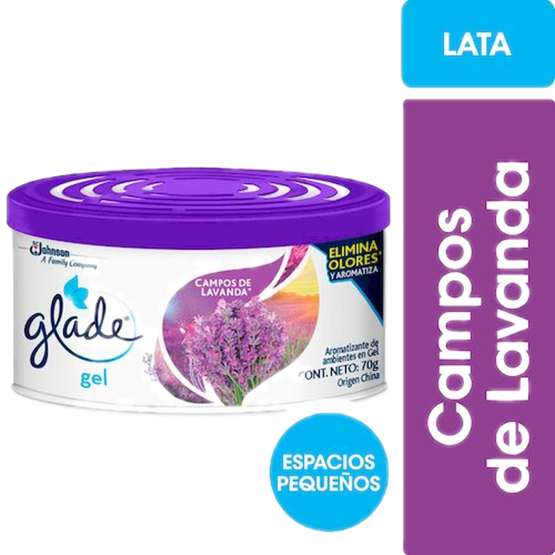 Aromatizante Glade Minigel Car Hogar Lavanda 70 G