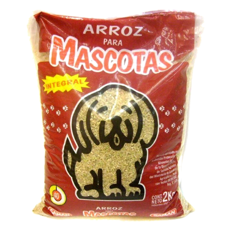 Arroz Para Mascotas Integral Saman 2 Kg