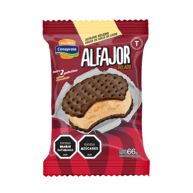 Helado Alfajor Dulce De Leche Conaprole 66 G