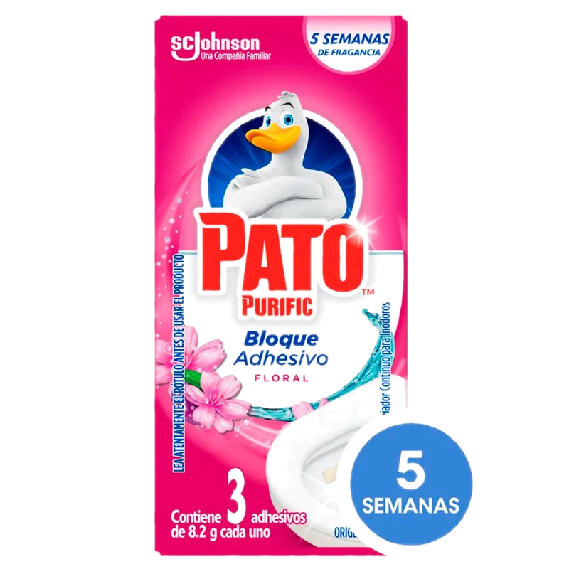 Bloque Adhesivo Floral Pato Para Inodoro