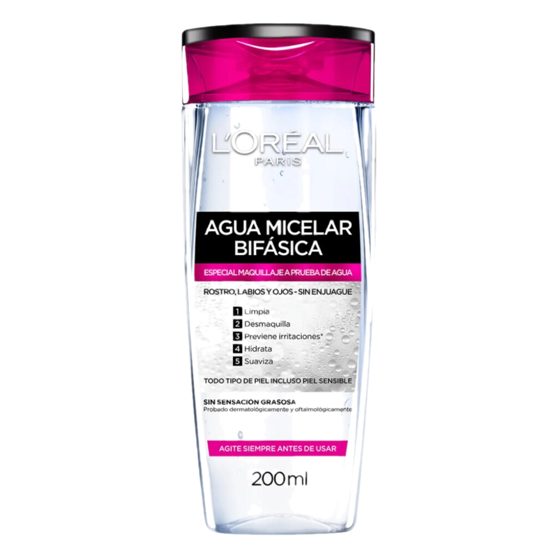 Agua Micelar L'oreal Bifásica 200 Ml