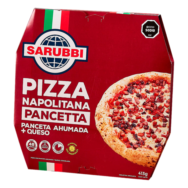 Pizza Napolitana De Panceta Ahumada Y Queso Sarubbi 413 G