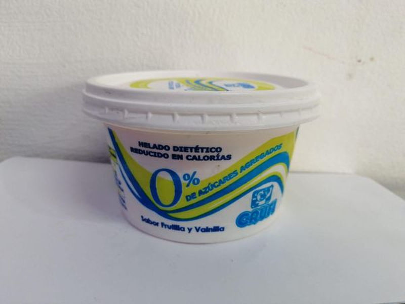 Helado Crufi 0% Cassata Frutilla / Vainilla 130 G.