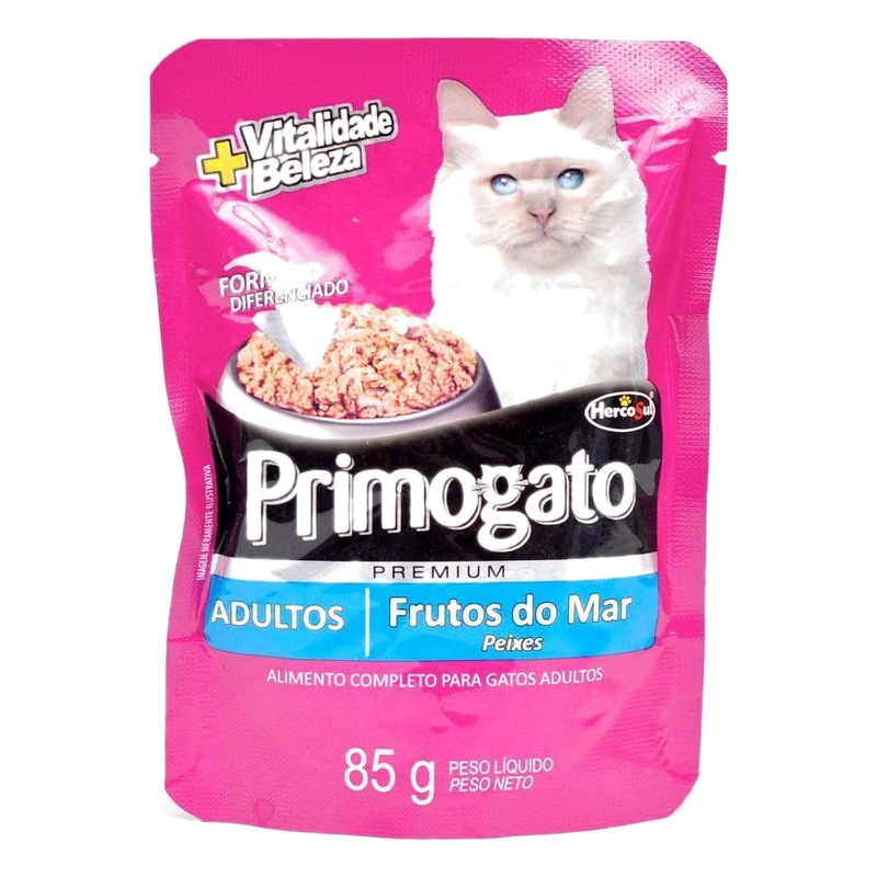 Alimento Para Gatos Premium Adultos Sabor Frutos Del Mar Primogato 85 G
