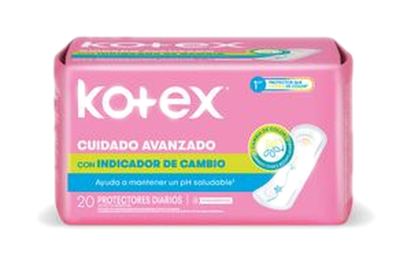 Protectores Diarios Kotex Cuidado Diario Multiforma 20 Unidades
