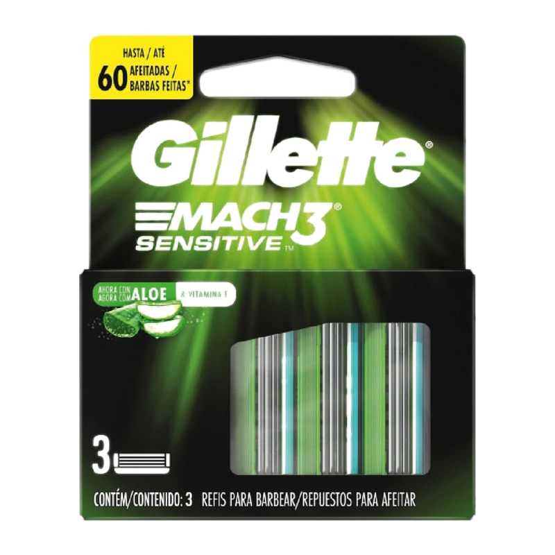 Repuesto Gillette Mach 3 Sensitive 2 Unidades