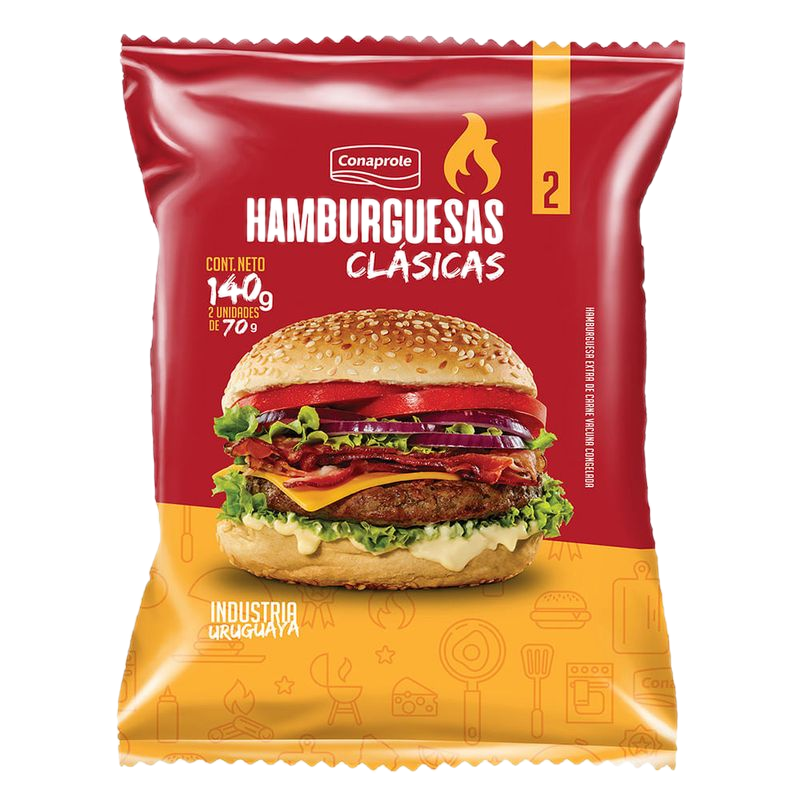 Hamburguesas Conaprole 2 Unidades 140 G