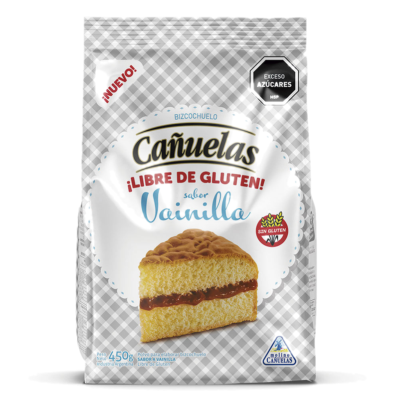 Premezcla Bizcochuelo Cañuelas Vainilla Sin Glúten