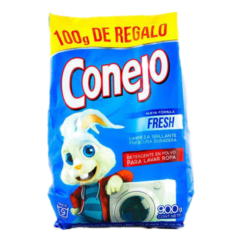Detergente Polvo Conejo Fresh 900 G