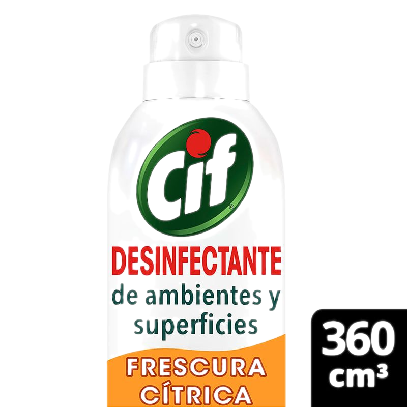 Desinfectante De Ambientes Y Superficies Cif Frescura Cítrica 360 Cm3