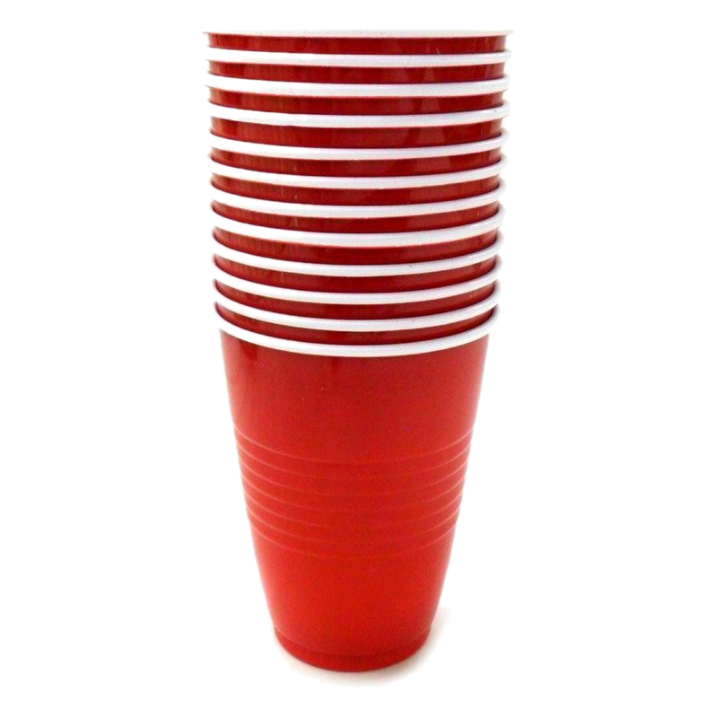 Vaso Rojo 360 Ml 12 Unidades