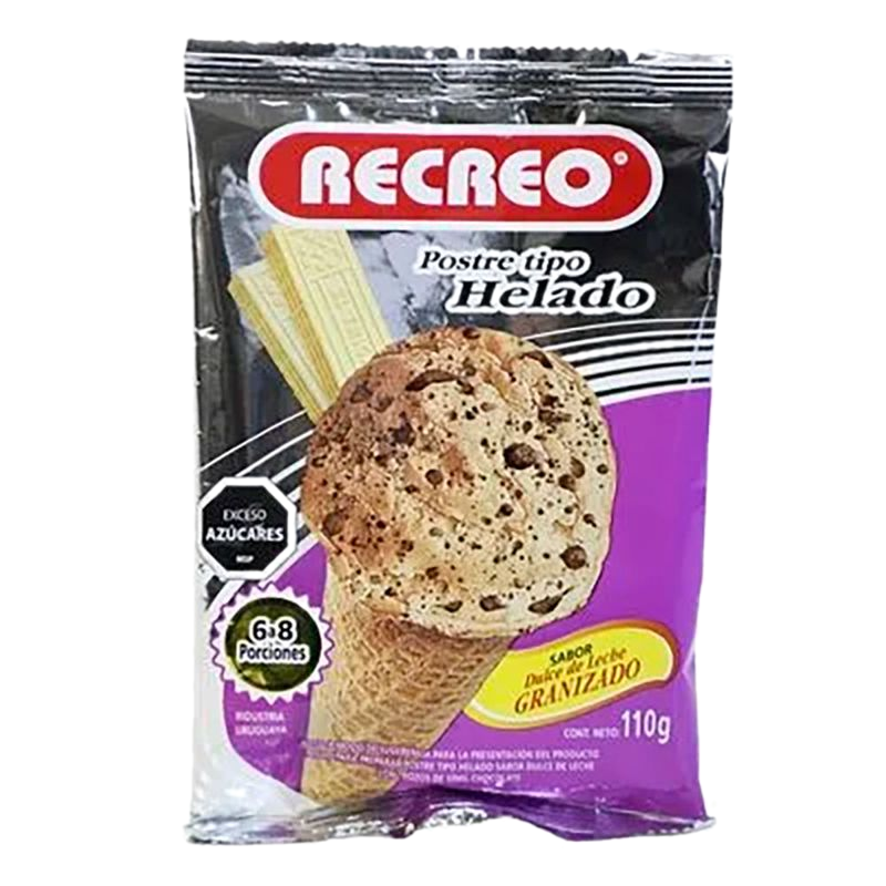 Helado Dulce De Leche Granizado Recreo 110 G