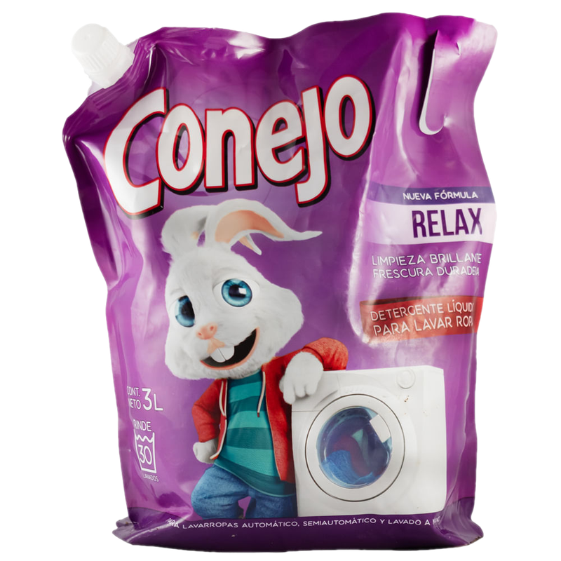 Detergente Liquido Para Ropa Conejo Relax 3 L