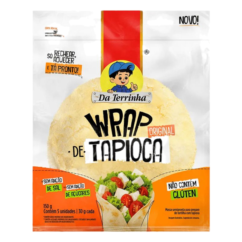 Tortillas Da Terrinha De Tapioca Original Sin Gluten 150 G (5 Unidades)