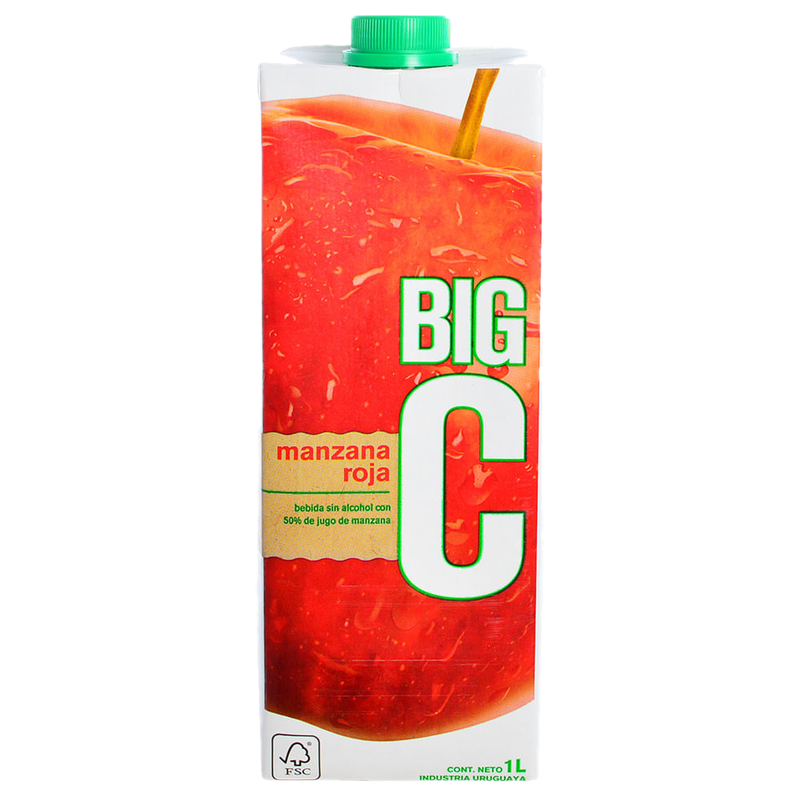 Jugo Big C Manzana Roja 1 L