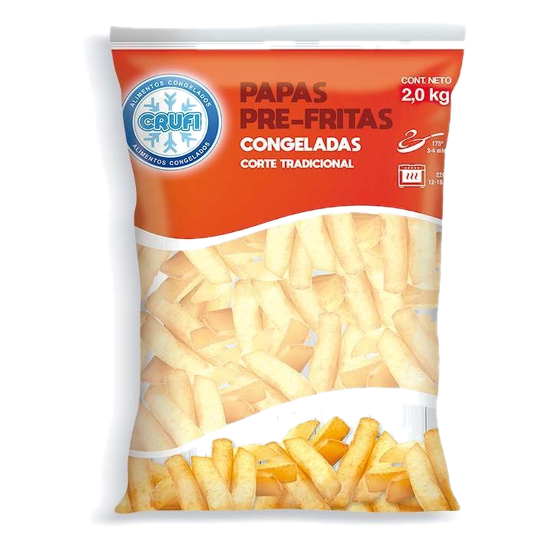 Papas Pre Fritas En Bastón Crufi 2 Kg