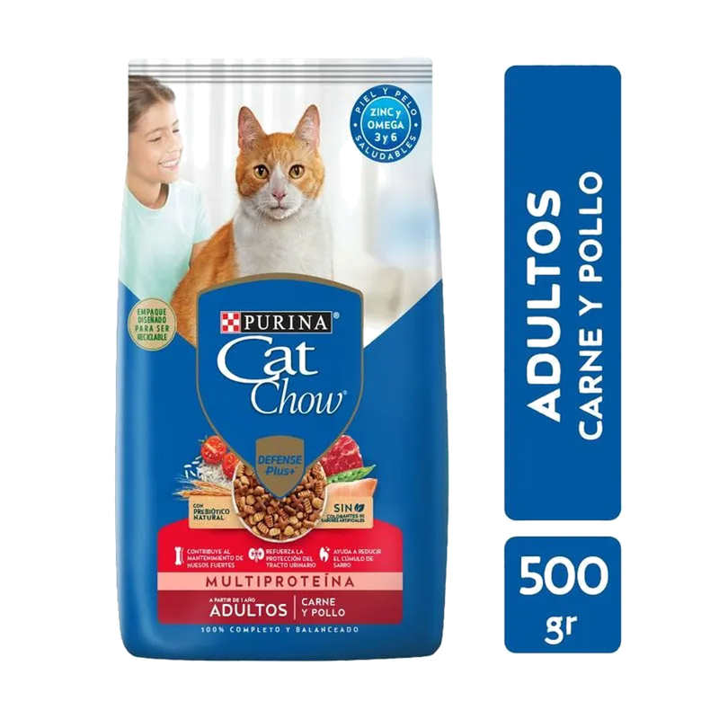 Alimento Cat Chow Adulto Carne Pollo 500 G