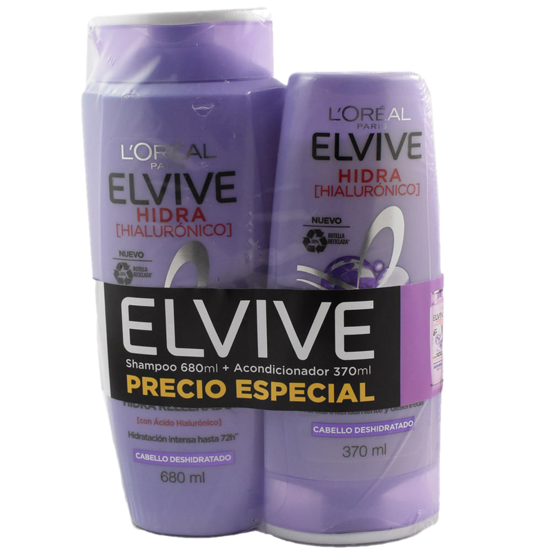 Pack Elvive Hialuronico 680 Ml + Acondicionador 370 Ml