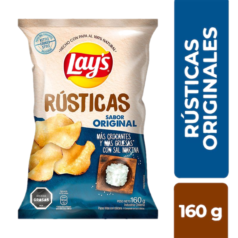 Papas Fritas Lays Rusticas 160 G
