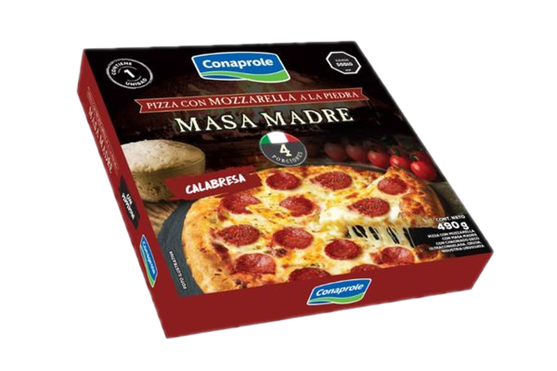 Pizza Muzzarella Conaprole Masa Madre Calabresa 490 G