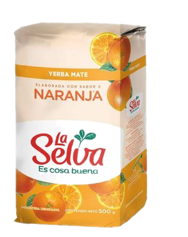 Yerba La Selva Saborizada Con Naranja 500 G