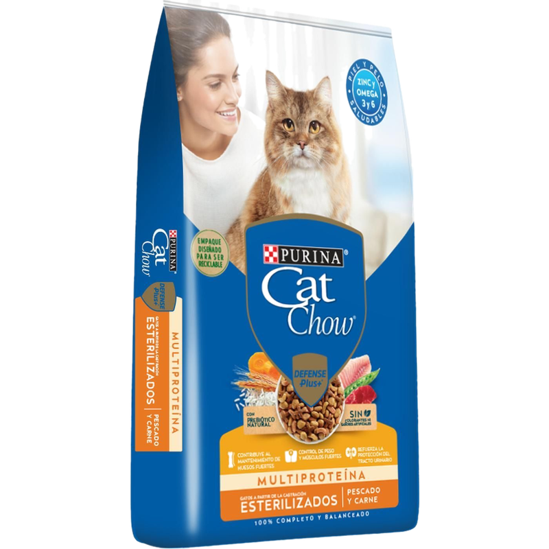 Alimento Seco Para Gato Esterilizado Cat Chow De Pescado Y Carne 1 Kg
