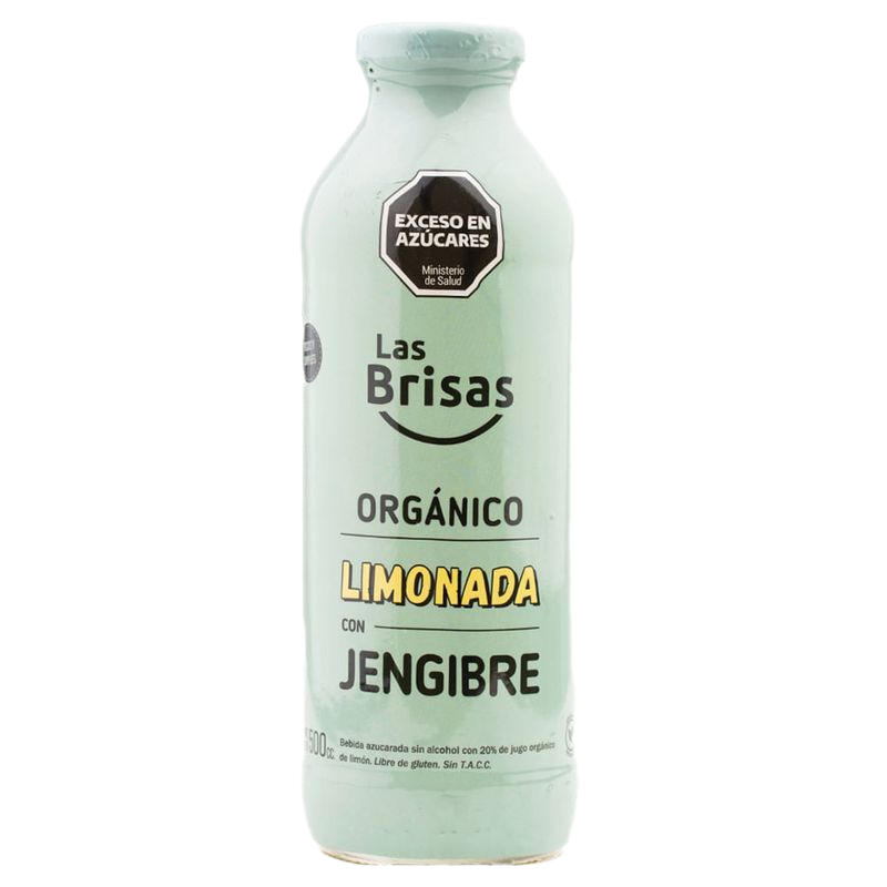 Limonada Orgánica Las Brisas Con Jengibre 500 Ml