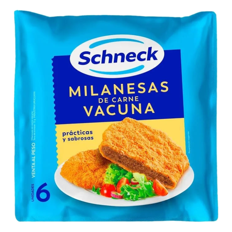 Milanesas De Carne Schneck 6 Unidades Kg