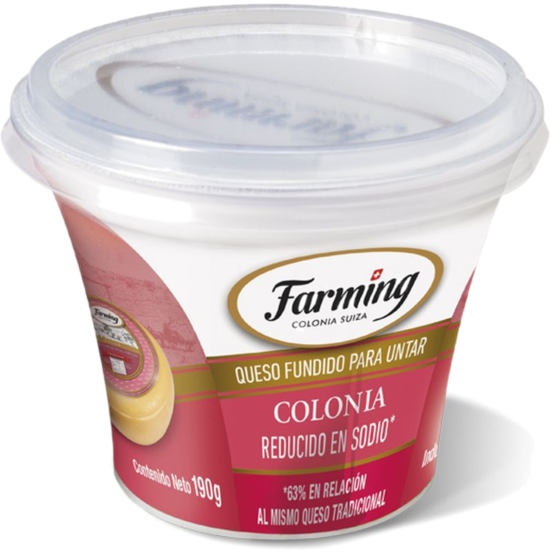 Queso Untable Colonia Farming Sin Sal 190 G