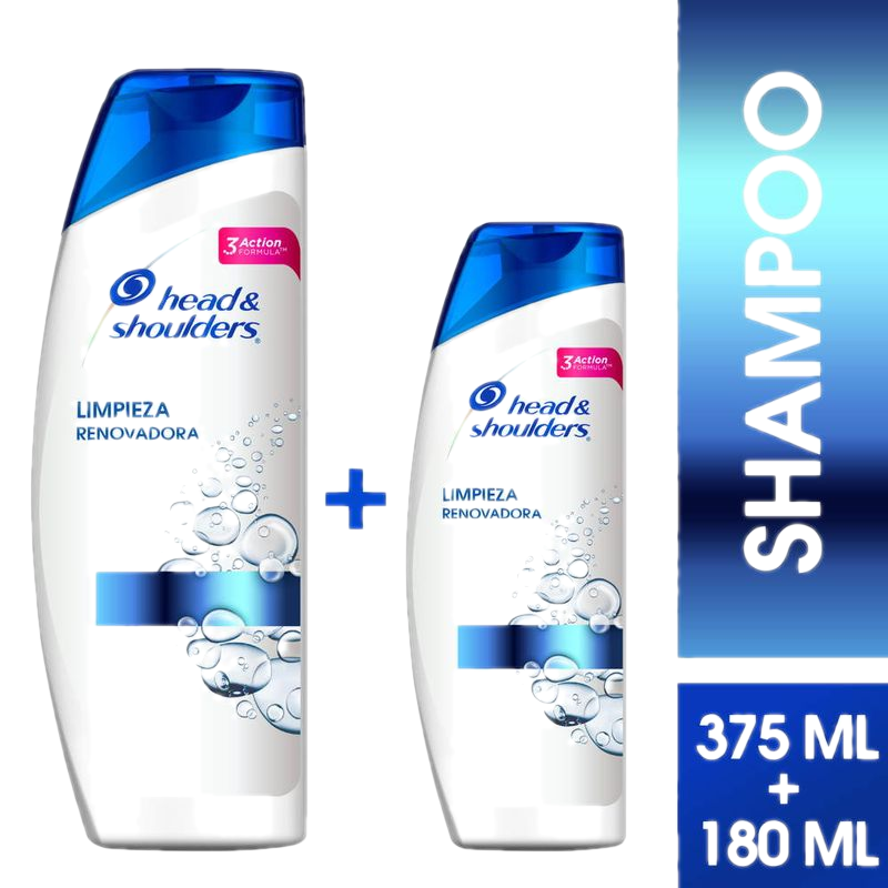 Pack Head & Shoulders Limpieza Profunda Shampoo 375 Ml + Shampoo 180 Ml