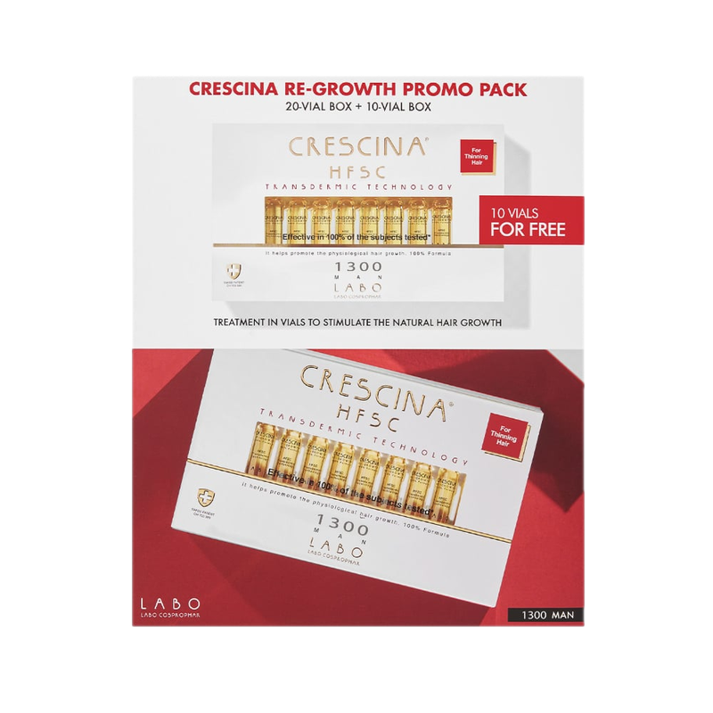 Pack Crescina Re-growth Hombre 1300 20 Vial Box + 10 Vial Box
