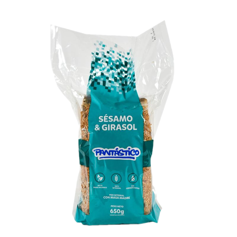 Pan Integral Pantastico Vegano Sesamo Girasol 650 G