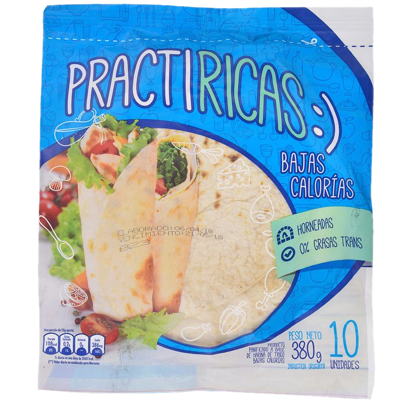 Tortillas Practiricas Bajas Calorías 380 G