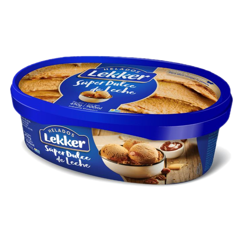 Helado Lekker Super Dulce De Leche 900 Ml