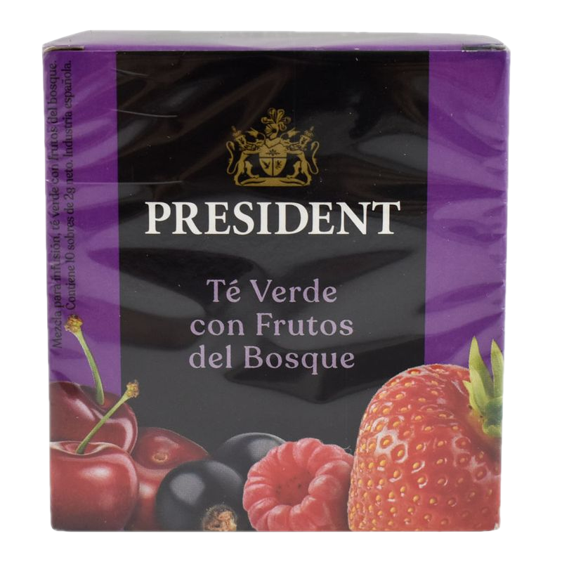 Té President Verde Frutos Del Bosque 10 Sobres