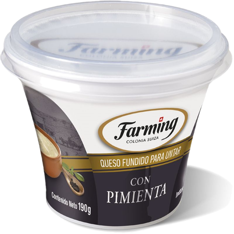 Queso Untable Pimienta Farming 190 G