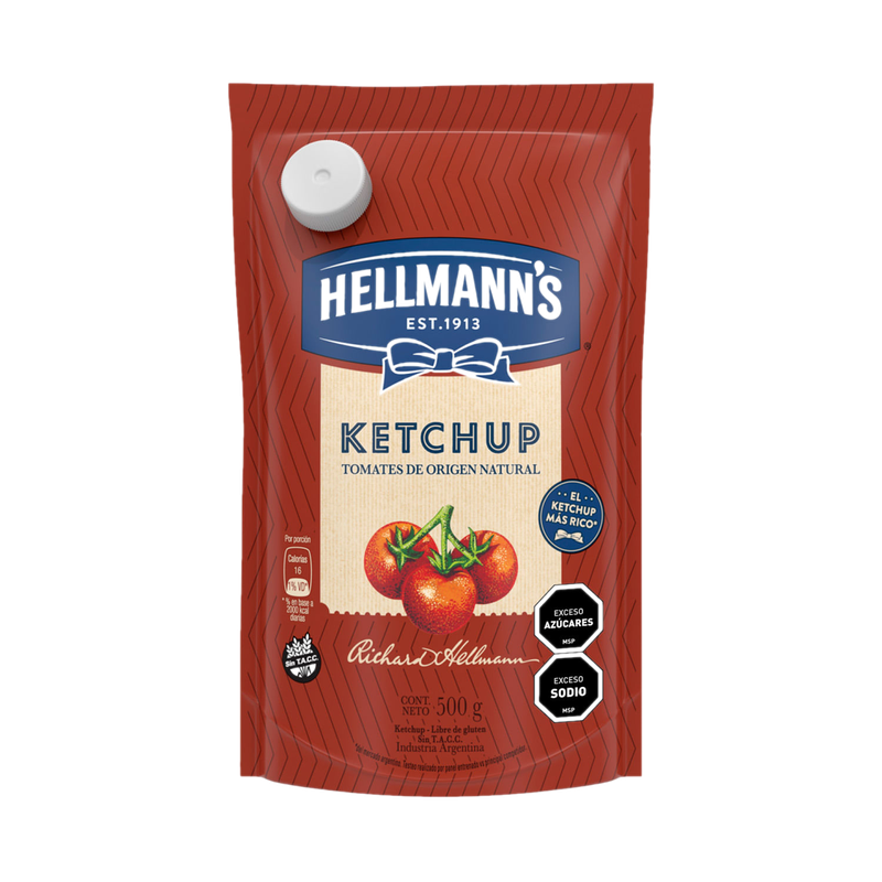 Ketchup Hellmanns Doypack 500cc