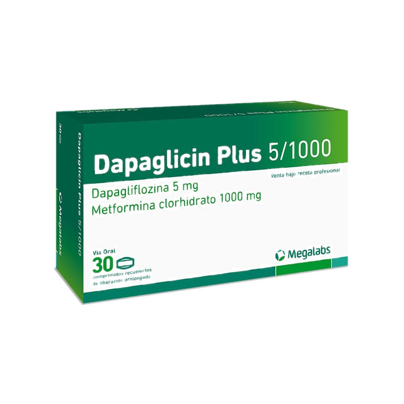 Dapaglicin Plus 5/1000 Mg 30 Comprimidos Recubiertos Lp