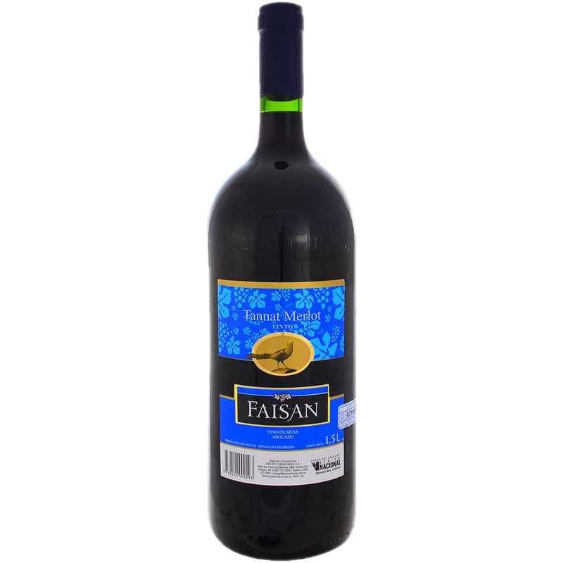 Vino Tinto Tannat Merlot Faisan 1,5 L