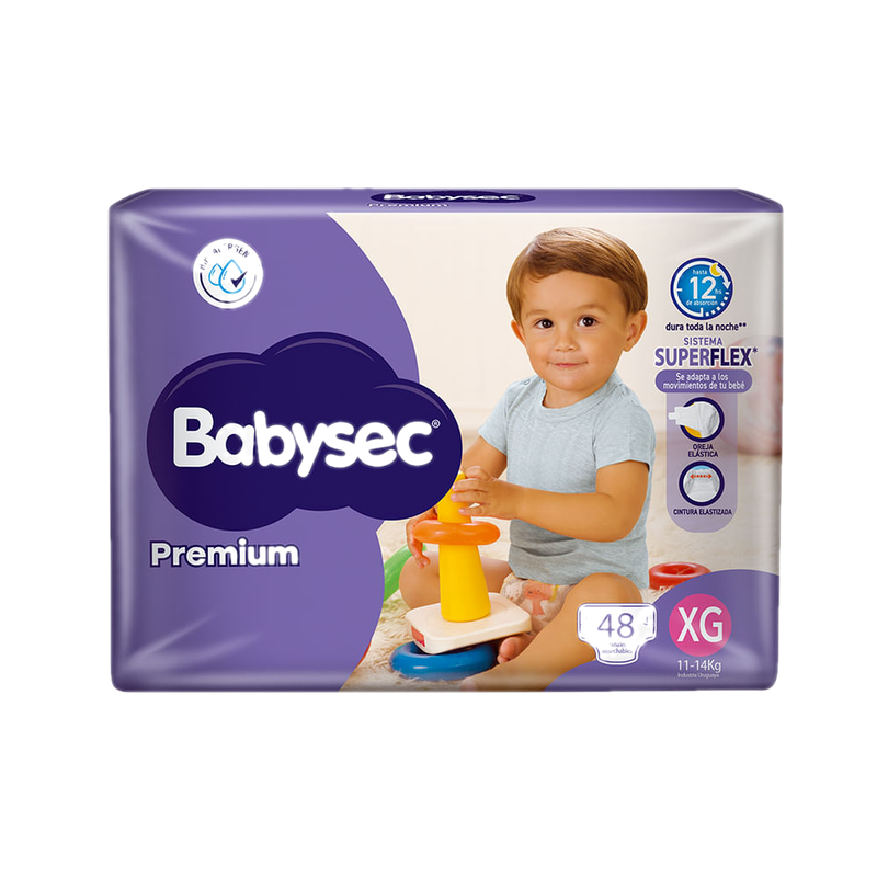 Pañales De Bebé Babysec Premium Flexiprotect, Talle Xg 48 Unidades